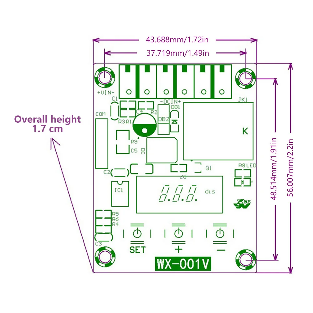 Voltage Relay Module Upper Lower Limit Detection Control Switch Off ON Over Voltage Protection Battery Charge Discharge Timing