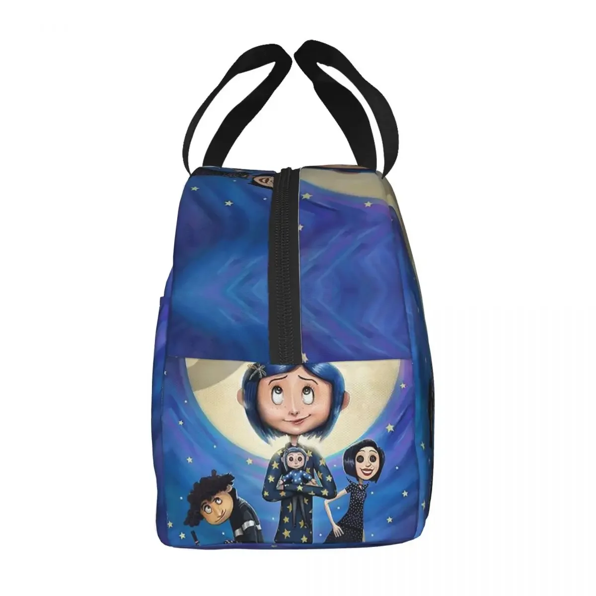 Halloween Horror Film Coraline Geïsoleerde Lunch Tas Voor Vrouwen Draagbare Koeler Thermisch Voedsel Lunchbox Outdoor Camping Reizen