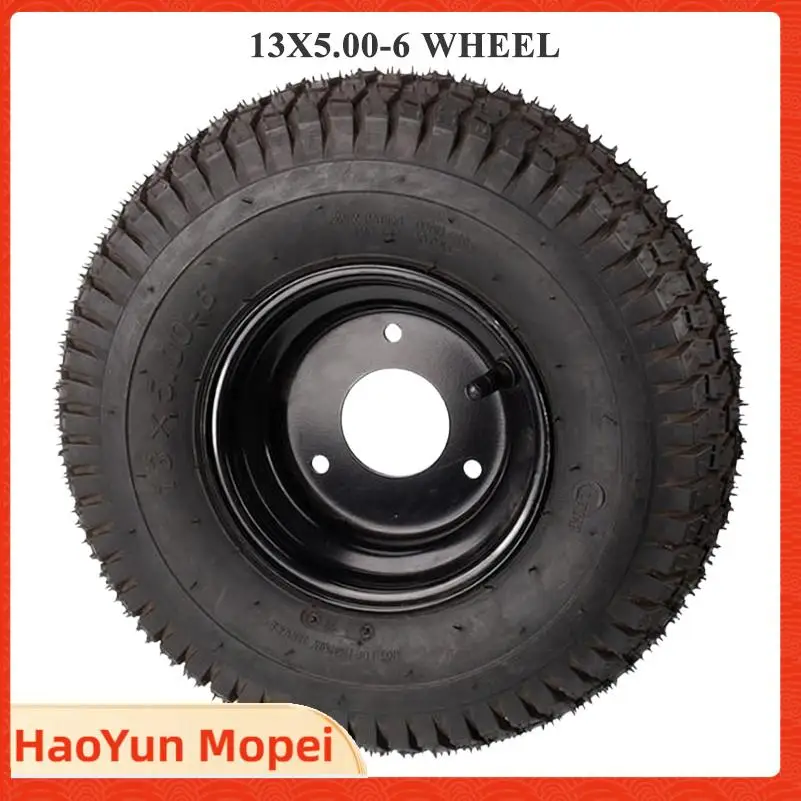 

Шина для квадроцикла 13x5.00-6, усиленная, бескамерная, вакуумная, с 6-дюймовыми черными дисками с противоскользящим покрытием, для картинга