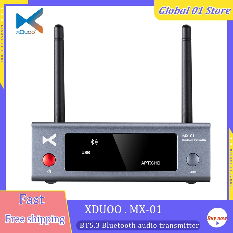 XDUOO MX-01 Bluetooth Transmitter BT5.3 HiFi Audio Transmitter 24Bit 192Khz DAC