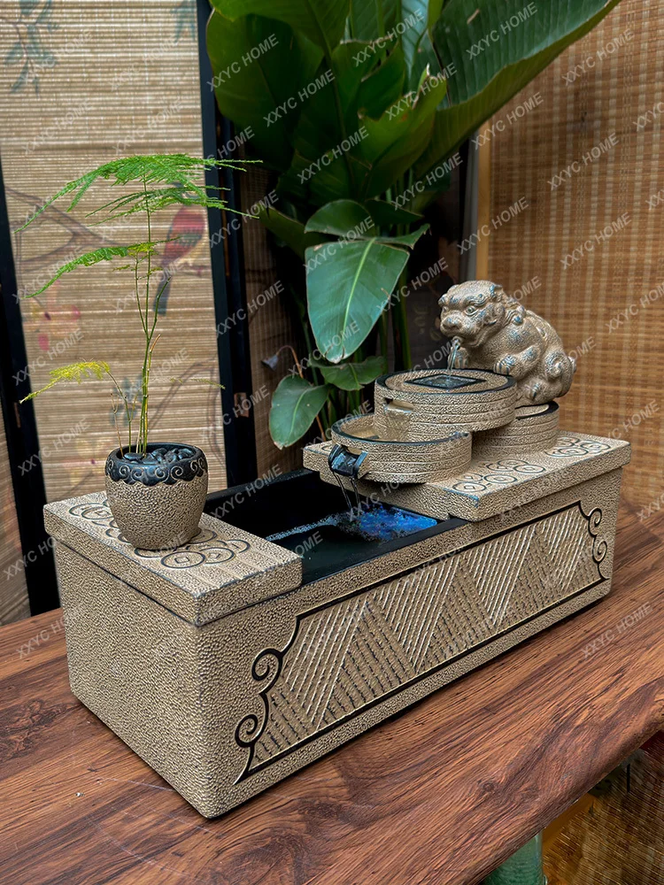 

Chinese Living Room Desktop High-End Office Decorations Fish Tank