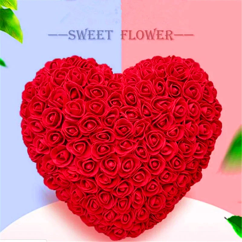 1Pcs Valentine's Romantic Artificial Rose Home Wedding Festival Heart Roses Artificial Flowers DIY Wedding Decoration Gifts