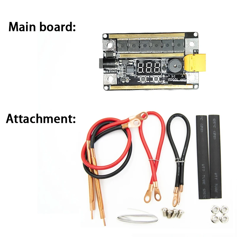 99 Gears 8V-24V Spot Welder Kit Digital Power Adjustable Spot Welding Pen Control Board Nickel Sheet For 18650 Lithium Battery