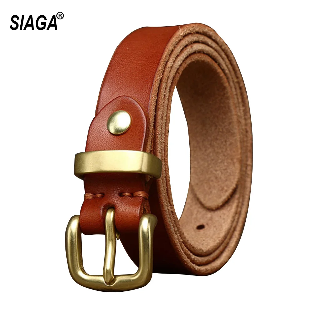 

Top Grade Quality Design Brass Pin Buckle Belts for Women 2.3cm Width