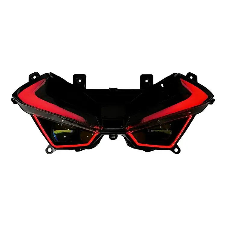 PBRabbit Modified LED Headlight Assembly 2 Projector Lenses APP-Controlled RGB Color-Changing DRL for CFMOTO 675SRR