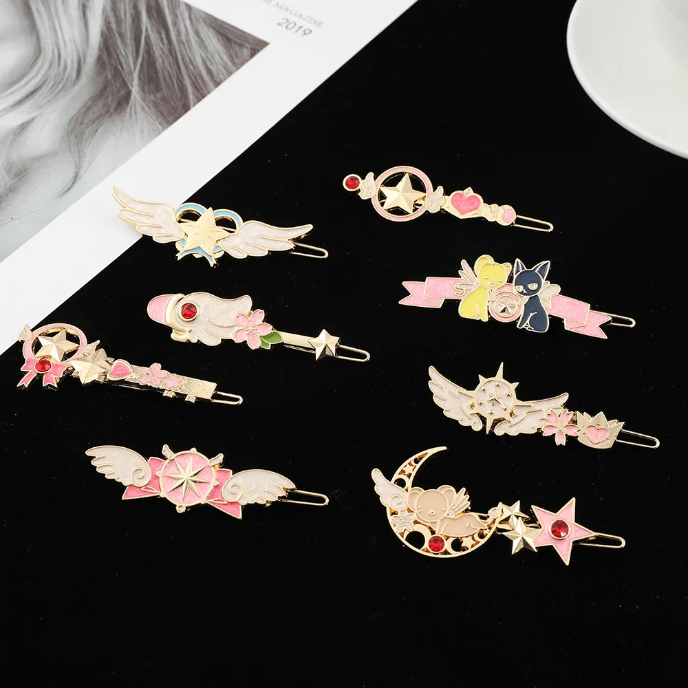 Cartoon Anime Card Captor Sakura cosplay lega tornante Cartoon Cute game hairpin accessori per capelli