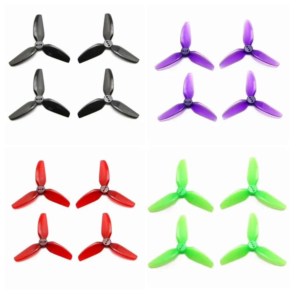 2 Paar langlebige PC-Propeller T3X3X3 Propeller 3 Klingen 3 Zoll 3030 3-Blatt-Requisiten sturzsicherer Zahnstocher Cinewhoop Kanaldrohne CineLog