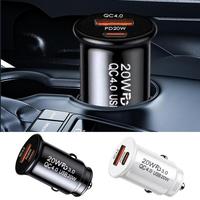 PD20W Car Charger 2-port USB Type C QC4.0  Fast Charging Block Cigarette Lighters Socket Splitter Automobile Charging Supplies