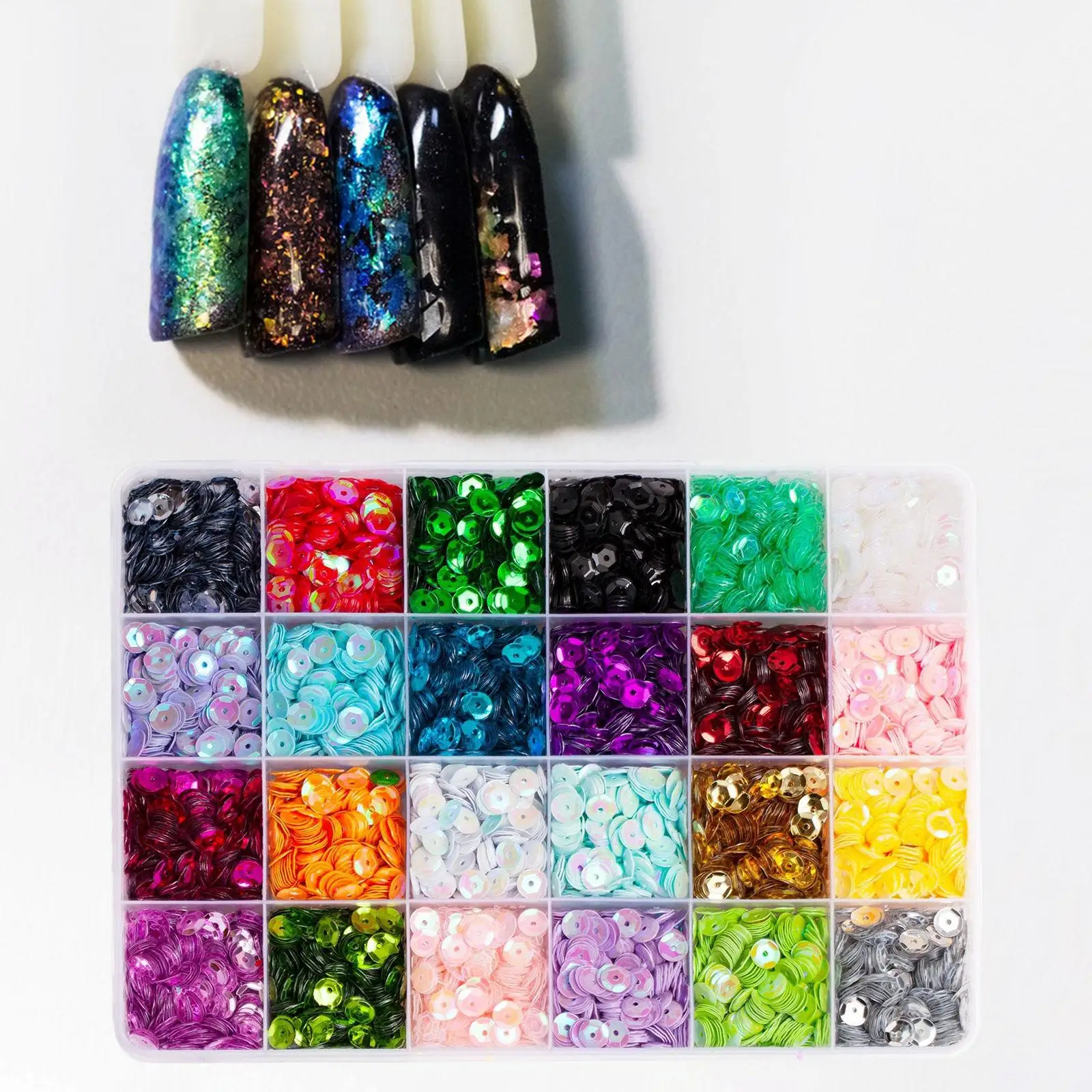 Nail Art Sequins Nail Art Stickers for Stage Performance Card Making DIY Nails Supplies Nail Art Decoration Manicure Accessories