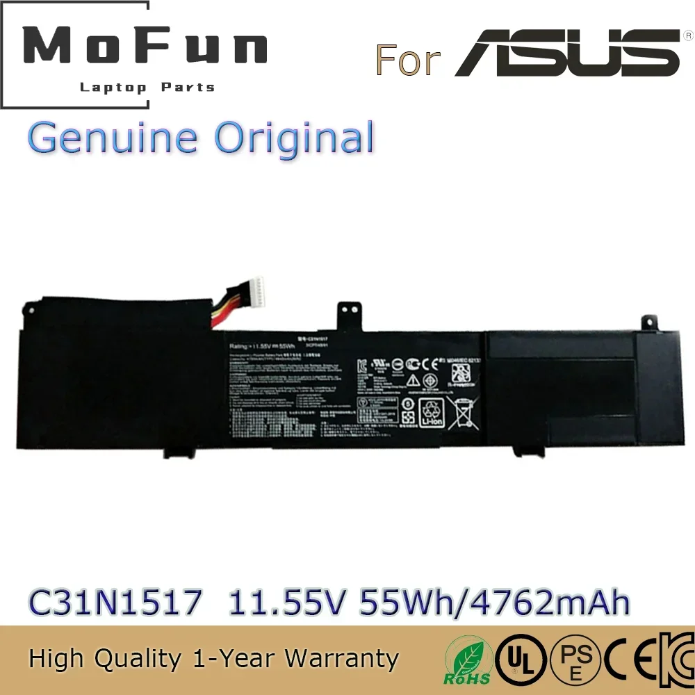 

Brand New Original C31N1517 11.55V 55Wh Laptop Battery for ASUS VivoBook Flip TP301 TP301U TP301UA TP301UJ 3ICP7/49/91 etc.