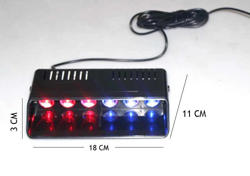 Flash Led strobe 6W red-blue 8 function/LAPA174 Car Interior and Exterior parts Auto Accessories