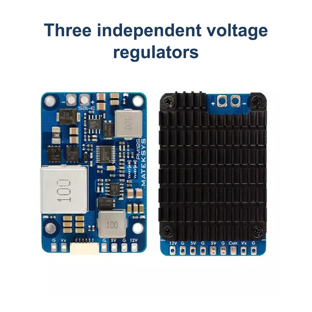 Matek PM12S‑3 Power Module 9‑55V 3‑12S 5V 12V 5.25‑8V Adjustable BEC Power Distribution For RC Fixed‑Wing VTOL Airplane