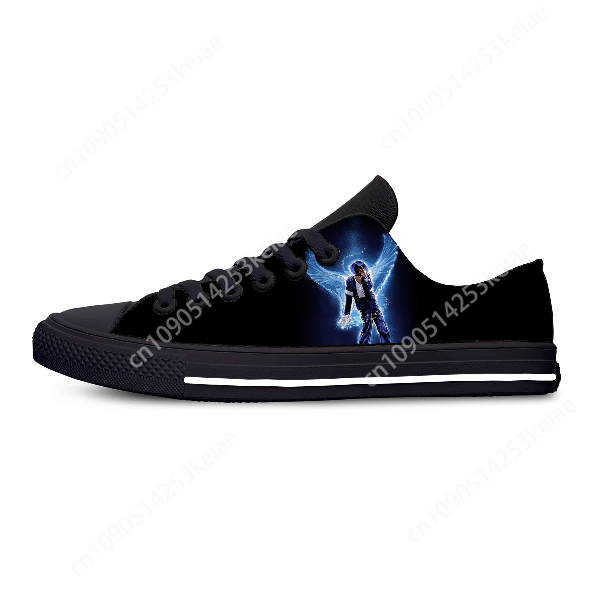 Summer King of Pop Michael Jackson Rock Music Fashion Casual Shoes Low Top Breathable Men Women Sneakers Lightweight Board Shoes