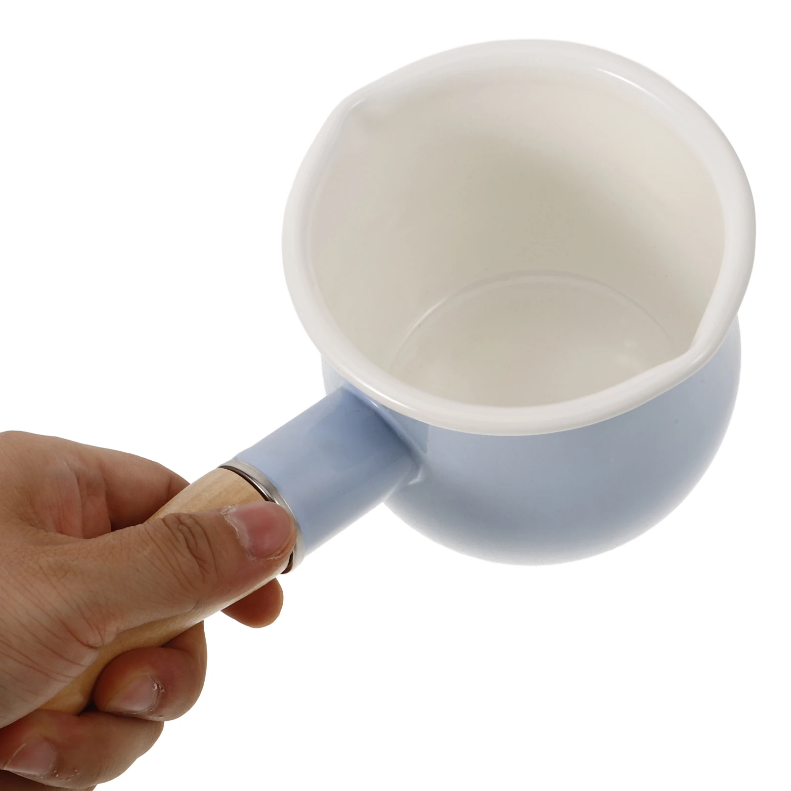 

10CM Mini Milk Pot Small Saucepan Gray Color Multipurpose Heating Pan for Electric Ceramic Stove Induction Perfect Boiling Milk