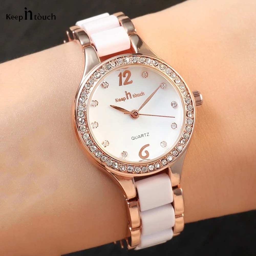 New Fashion Women Watches Waterproof Ceramic Quartz Lady Clock For Girl Dress Diamond Female Gift Relogio Feminino часы женские