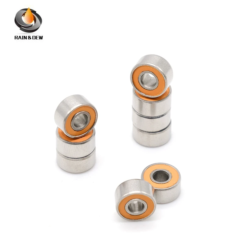 5PCS S693RS CB 3x8x4 MM ABEC-7 Stainless Steel Hybrid Ceramic Bearings Fishing Reel Bearings Without Grease Fast Turning