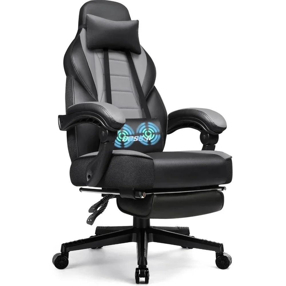 

Gaming Chair with Footrest, Ergonomic Adult Gaming Chair with Lumbar Massage Function