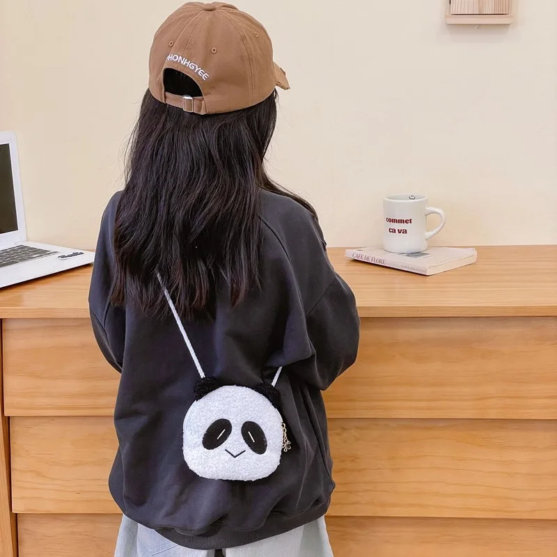 Sac à bandoulière chat de dessin animé KrasnoPlush pour enfants, sac à bandoulière Kawaii, sac d'extérieur pour garçons et filles, sac de messager mignon pour enfants, automne et hiver