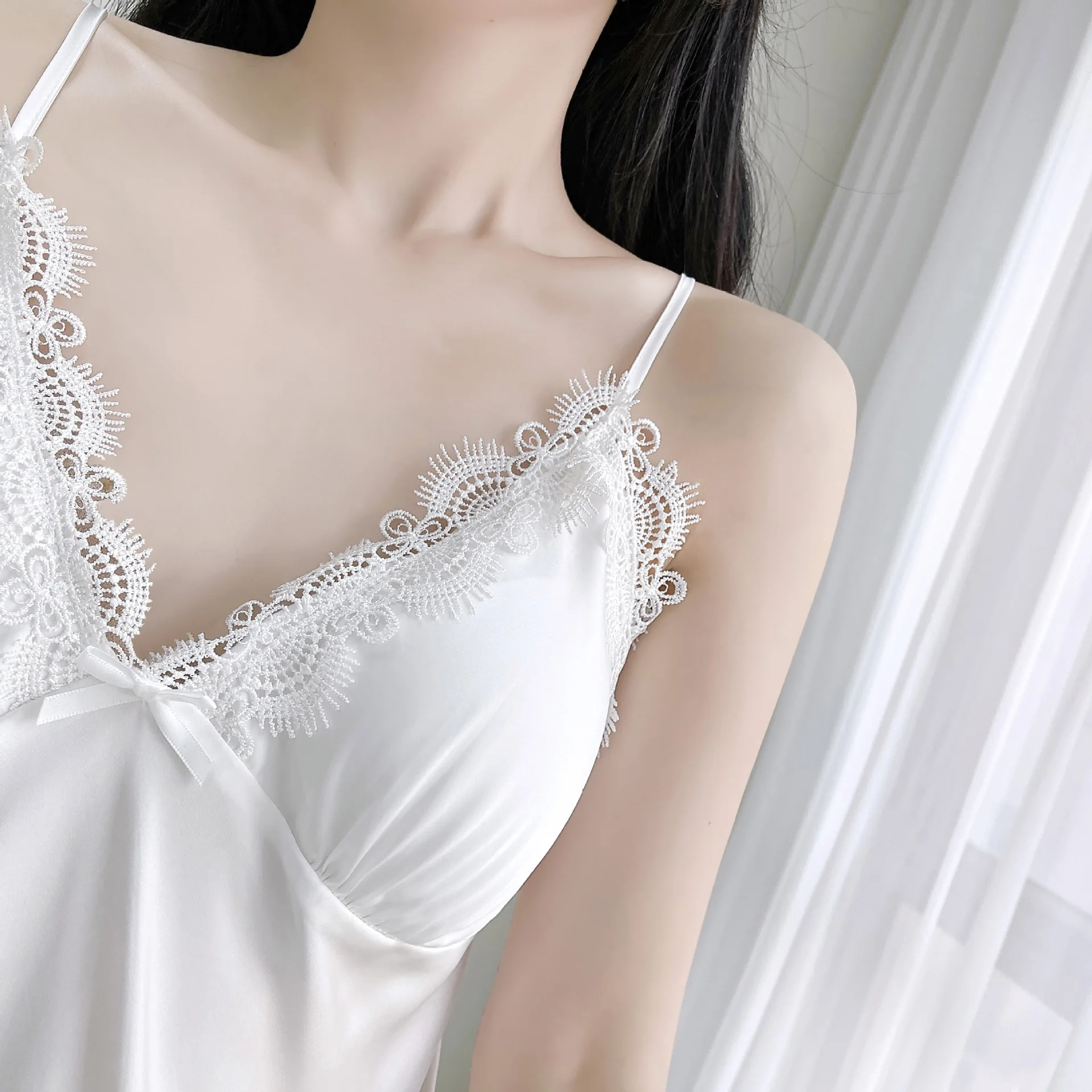 Sposa damigella d'onore abito da sposa donna indumenti da notte in raso kimono sexy accappatoio abito in pizzo set da notte