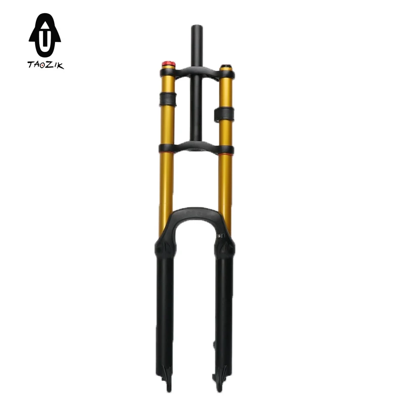 TAOZIK MTB e-Bike 26 27.5 ER 100 MM Quick Release Shock Absorb Air Suspension Double Layer Bicycle Fork