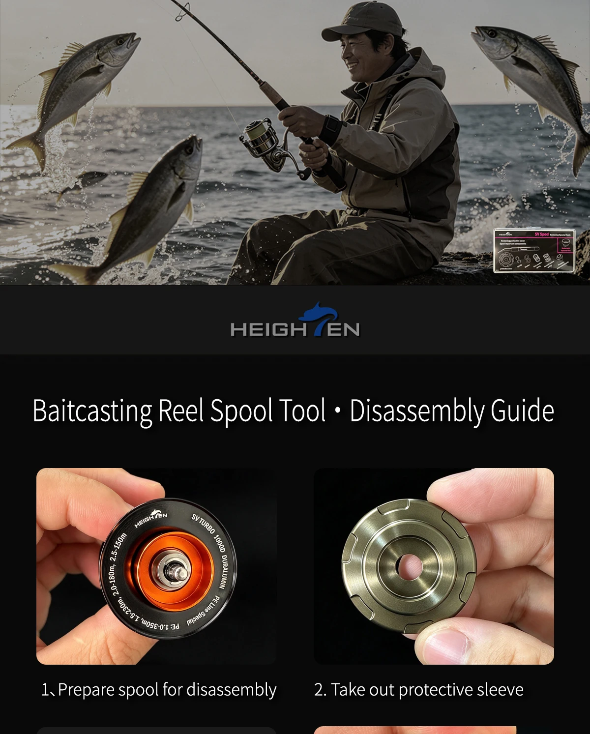 HEIGHTEN Zilong Spulen-Entfernungswerkzeuge für Daiwa Baitcasting-Spulen – Detail 9