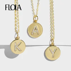 Clearance Polish Gold Plated Initial Necklace for Women Copper CZ 26 Letters Name Necklaces Simple Birthday Jewelry Gifts nkep15