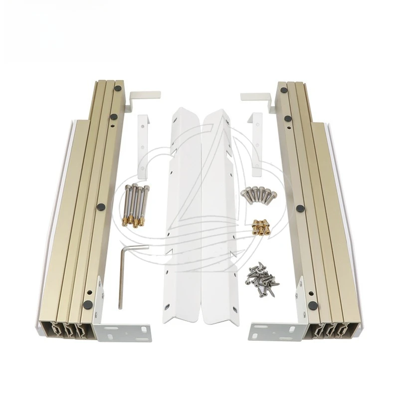 Multifunctional Concealed Drawer Slide Rails Telescopic Folding Guide Rail for Cabinet Dining Table Hardware