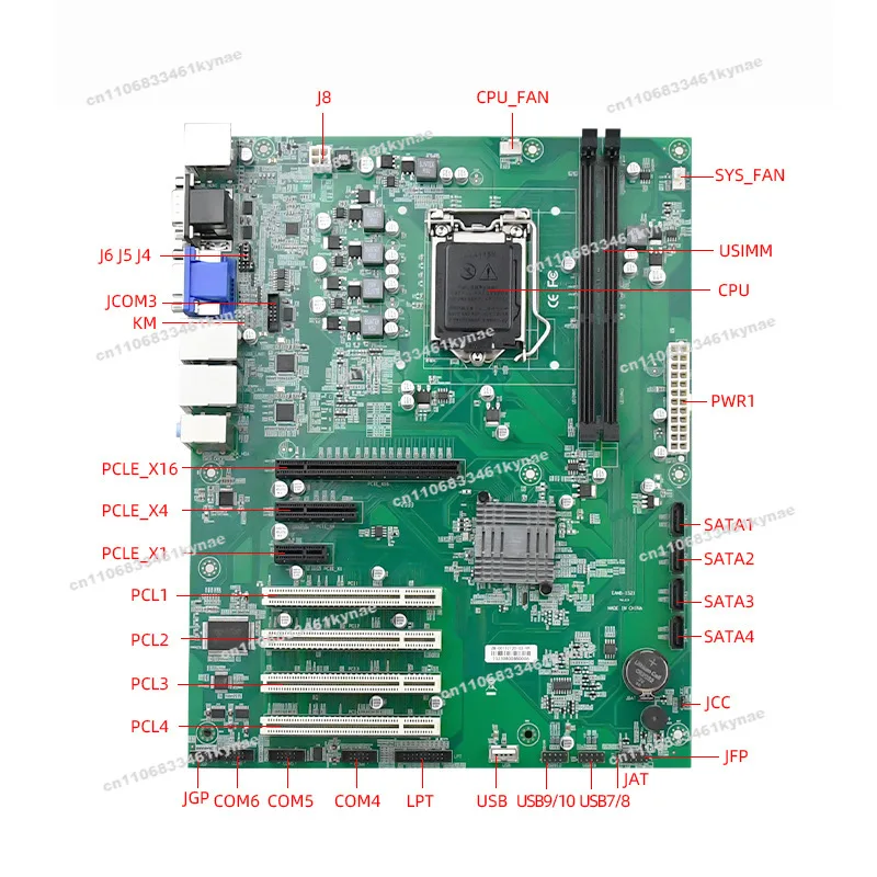 Suitable for KH-B75 Industrial Control Main Board Support 2/3 Generation B75 1155 Pins ATX Industrial Computer Main Board