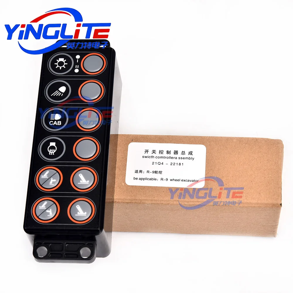 21Q4-22181 Switch Controller Assembly for R-9 Series Wheeled Excavators—Multifunction Control Switch Panel for the Cab