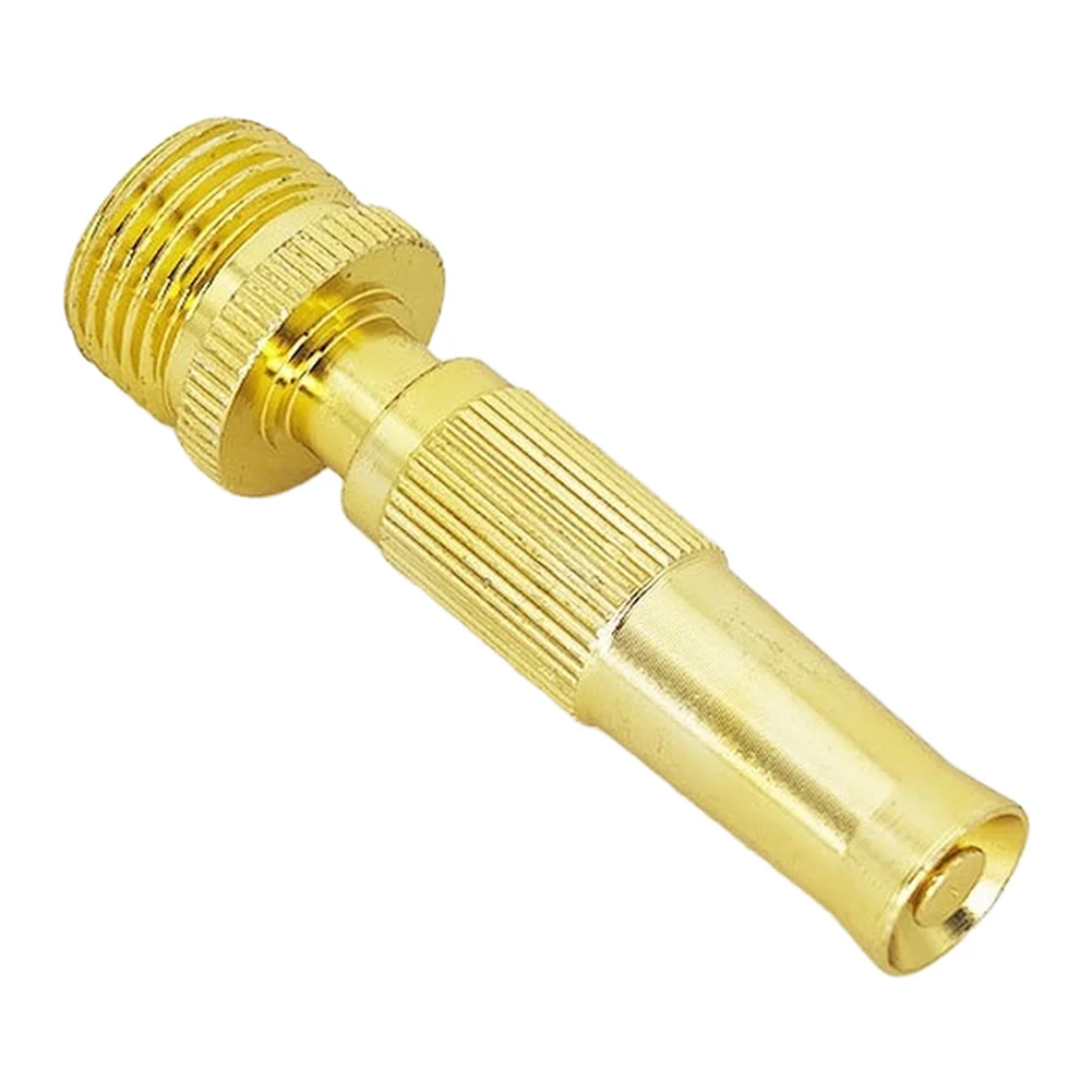 4-Section External Thread Aluminum Spray Head for Garden Hose Use in Outdoor Watering and Automotive Exterior Washing Tasks