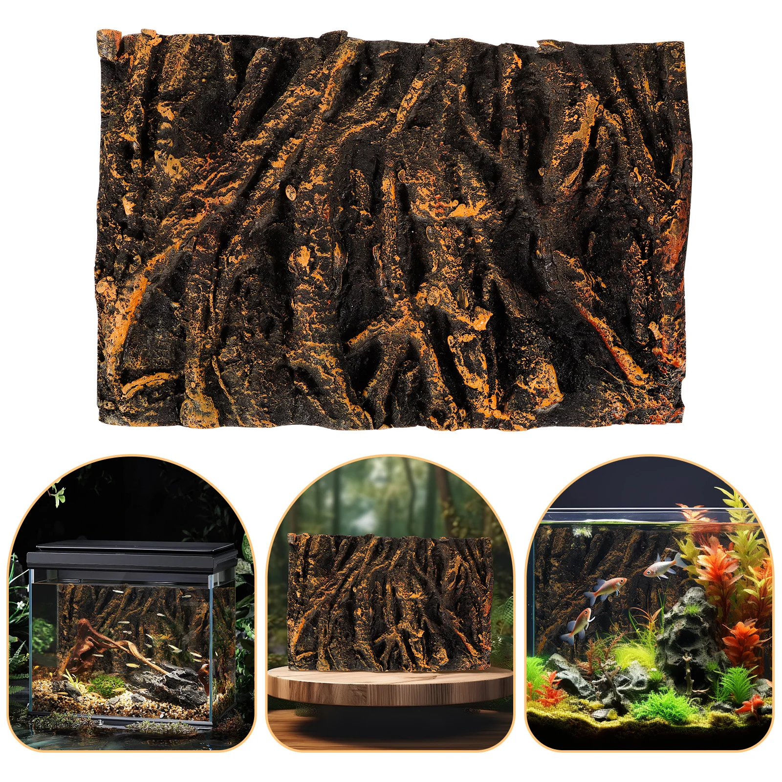 

3D Tree Root Background Panel PU Aquarium Terrarium Reptile Tank Decorative Landscape Board Fish Tank Background