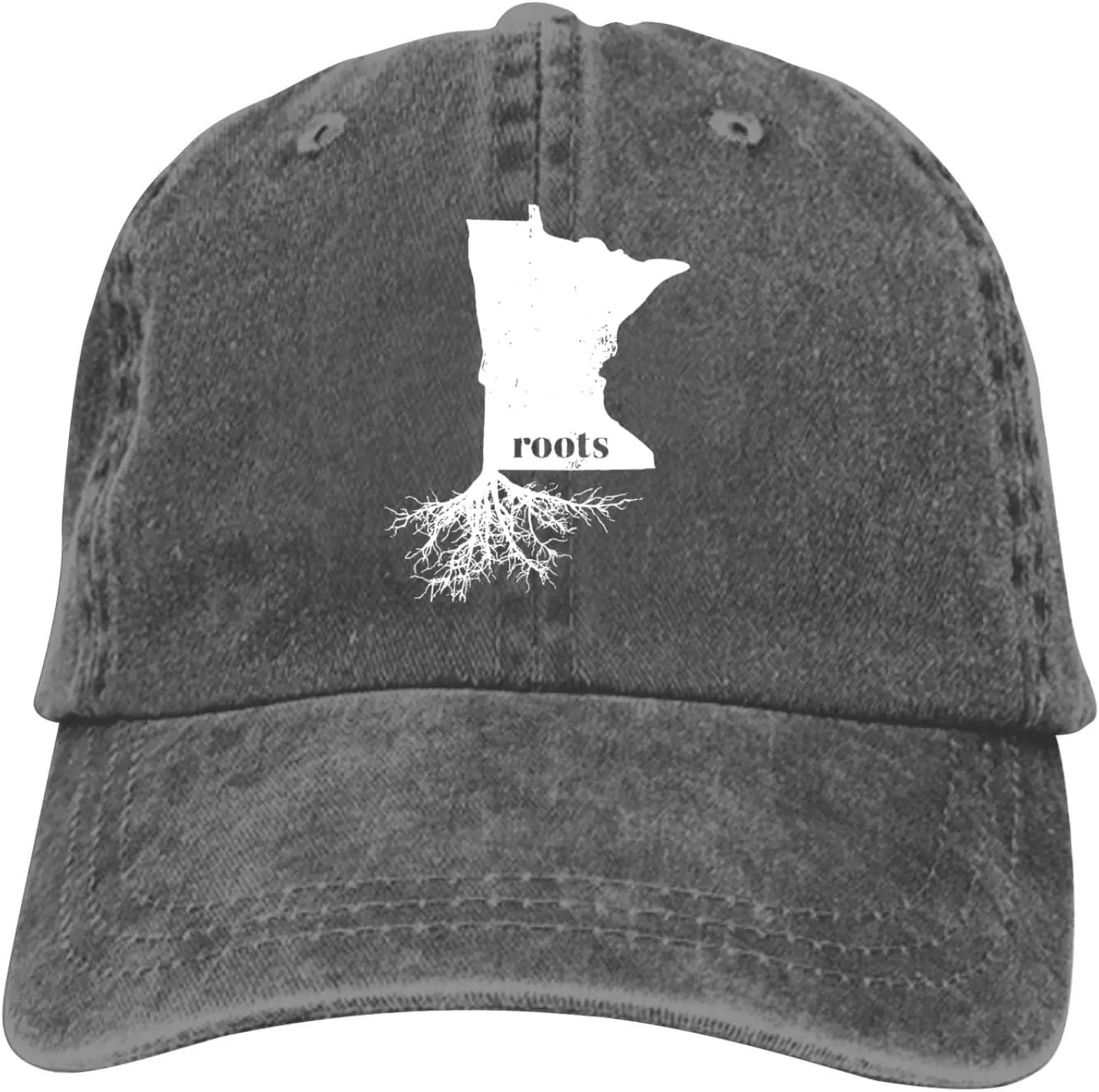 Minnesota Roots State Map Baseball Cap Vintage Adjustable Washed Hats Twill Plain Cowboy Hats Denim Dad Hat for Men Women Boy Gi