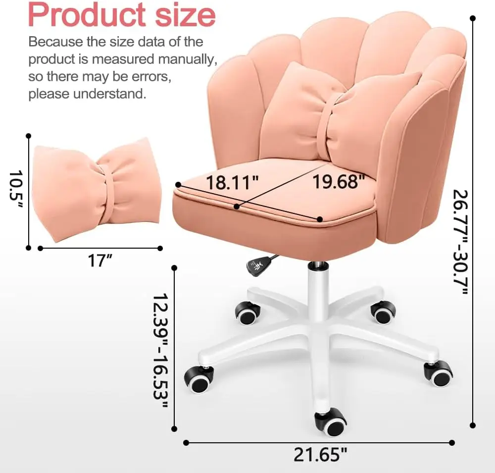 Office Chair Cute Petal Desk Chair, Modern Fabric Home Butterfly Chairs Height Adjustable Chair Makeup Chairs Computer Chairs