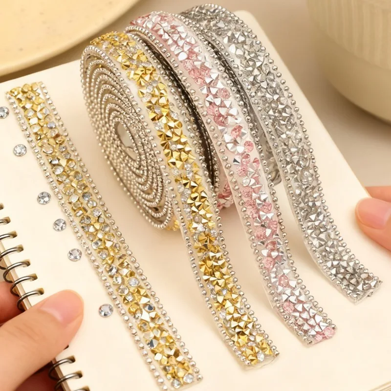 1/3 rotoli di diamante acqua autoadesivo gioielli fatti a mano fai da te adesivi con diamanti accessori autoadesivi adesivo con diamante flash