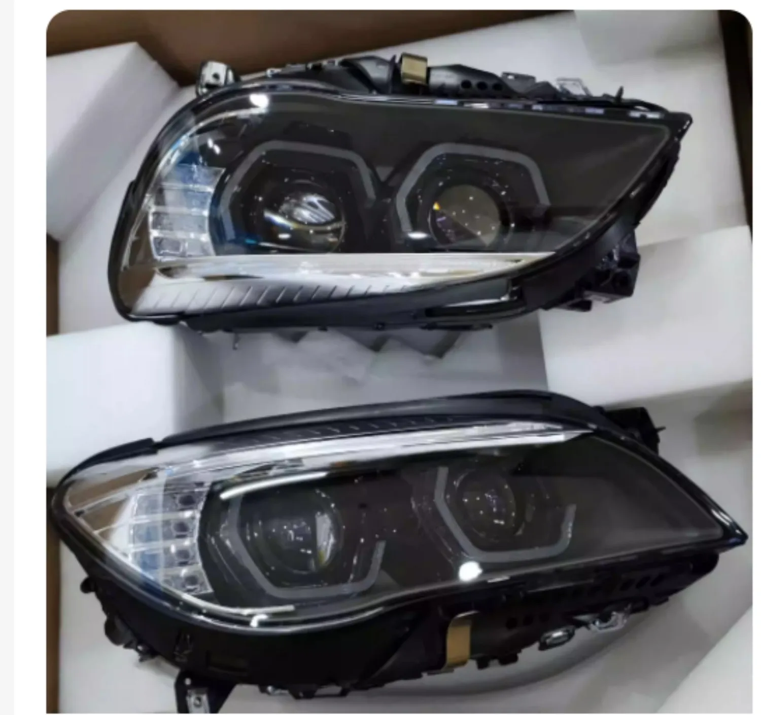 

Car Headlight Assembly for BMW 7 Series F02 730 740Li 09-15 DRL Daytime Running Driving Lamp Angel eye Turn Signal