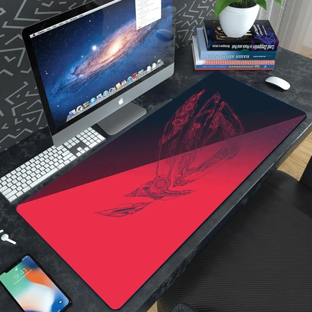 Red and Black Mech Armor Line Art Mouse Pad podkladka gamingowa alfombrilla ratón gaming alfombrilla de escritorio