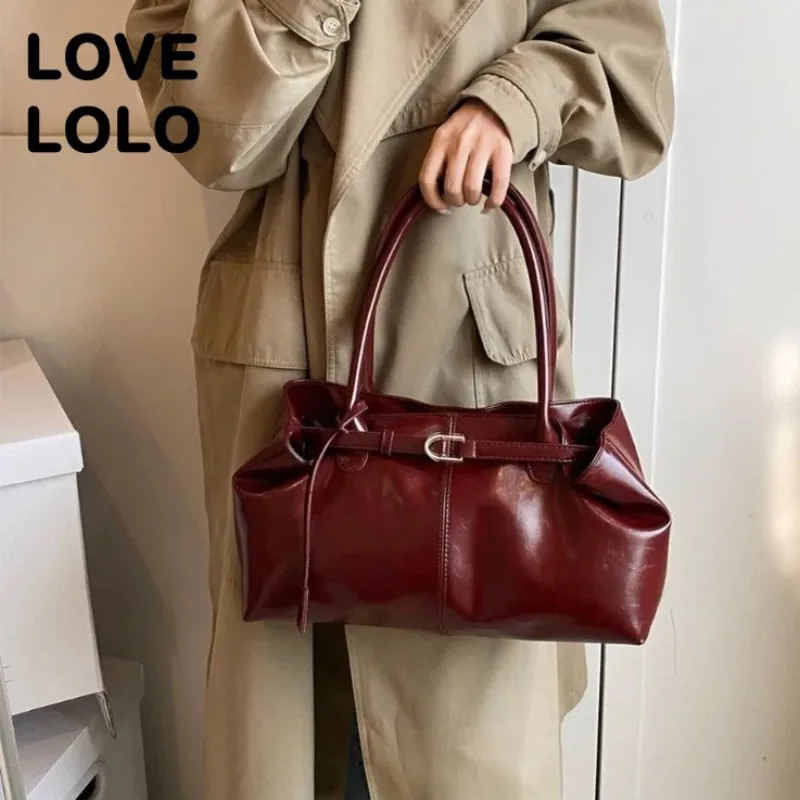 

2025 New Vintage Leather Tote Bag for Women Large Capacity Genuine Leather Shoulder Bag Fashion Retro Purse Casual Crossbody Bag