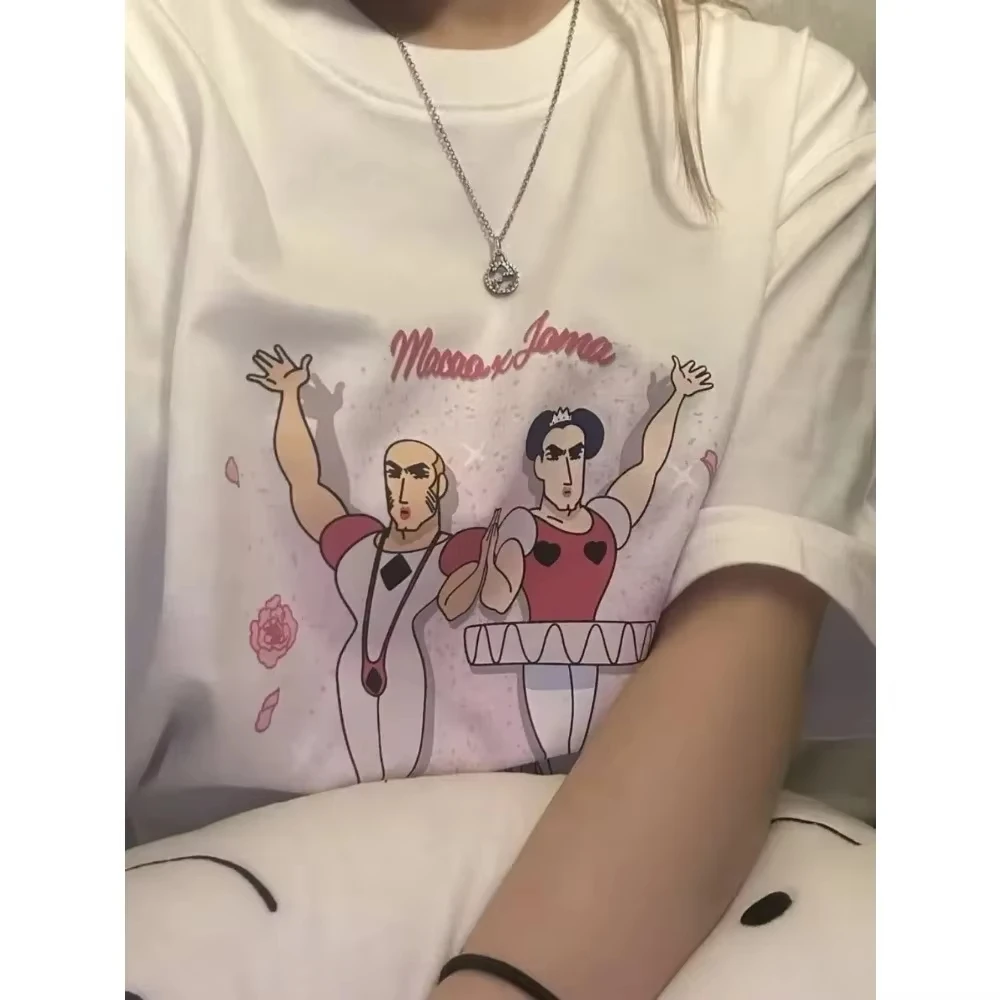 Summer Heavyweight Pure Round Neck Short Sleeve T-Shirts Printed Couple Matching Fun Quirky Design Women's Fashion Graphic Y2K
