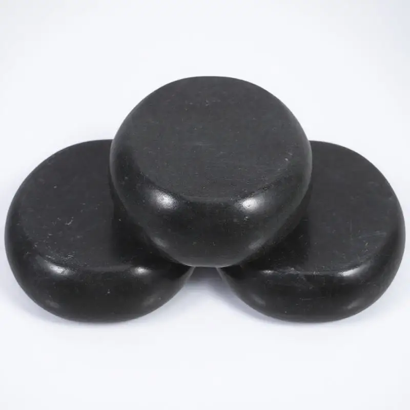 

3Pcs Energy Stones Stone Massage Spa Stones Black for Relaxation Black Massage Stone