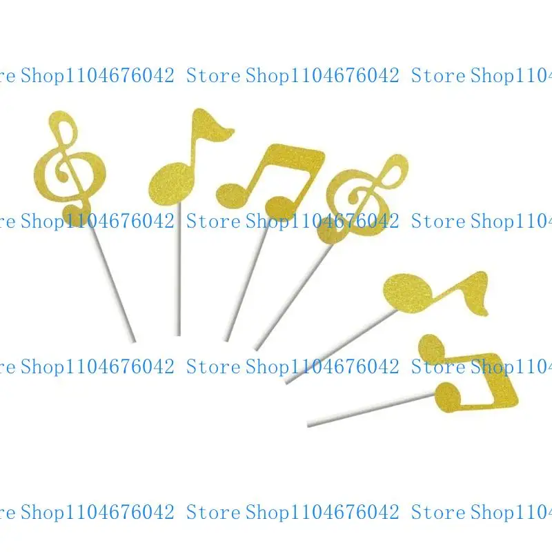 5ASD Paper 8th Note Cake Decoration Music Party Supplies Musical Cupcake Decorations