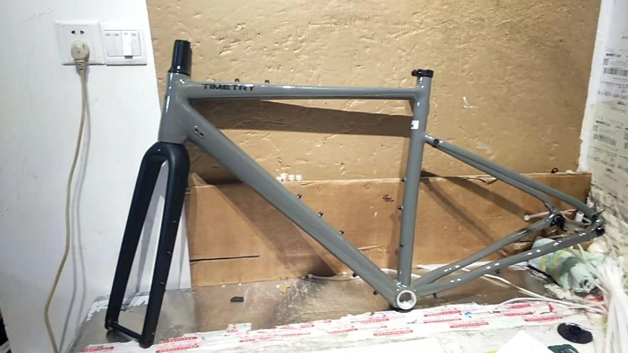TIMETRY Gravel Bike Frameset Aluminum Alloy Gravel Road Bicycle