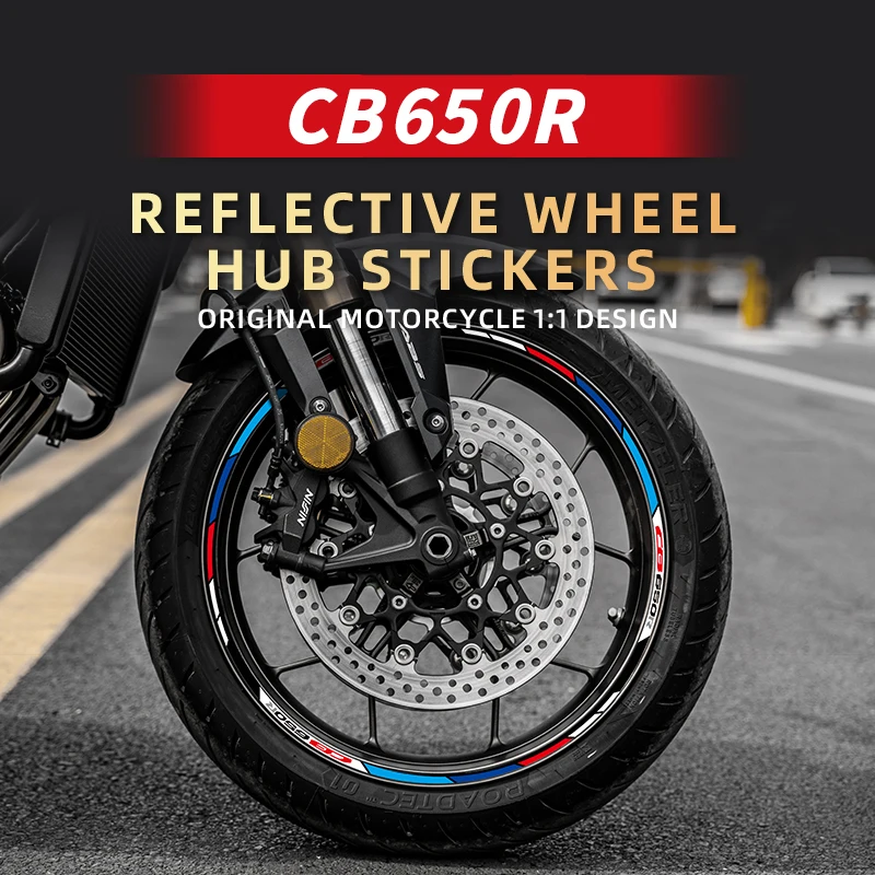 

Used For HONDA CB650R Motorcycle Wheel Rim Area Reflective Hub Protection Decorative Stickers Kits Can Choose Color