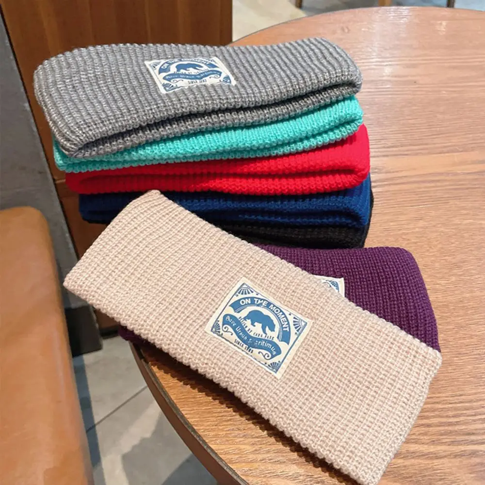 Мягкие эластичные спортивные ленты для волос с широкими полями для женщин и девочек, повязки на голову, головной убор, вязаная повязка на голову