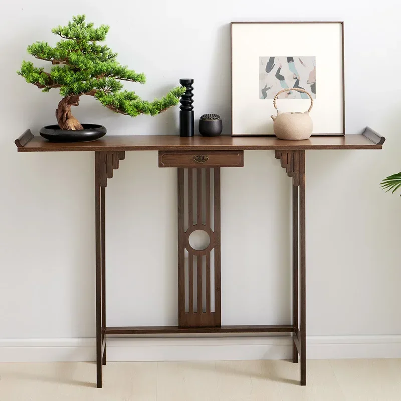 

Chinese Style Wooden Entrance Table – Long Entry Table for Living Room & Bedroom Decoration
