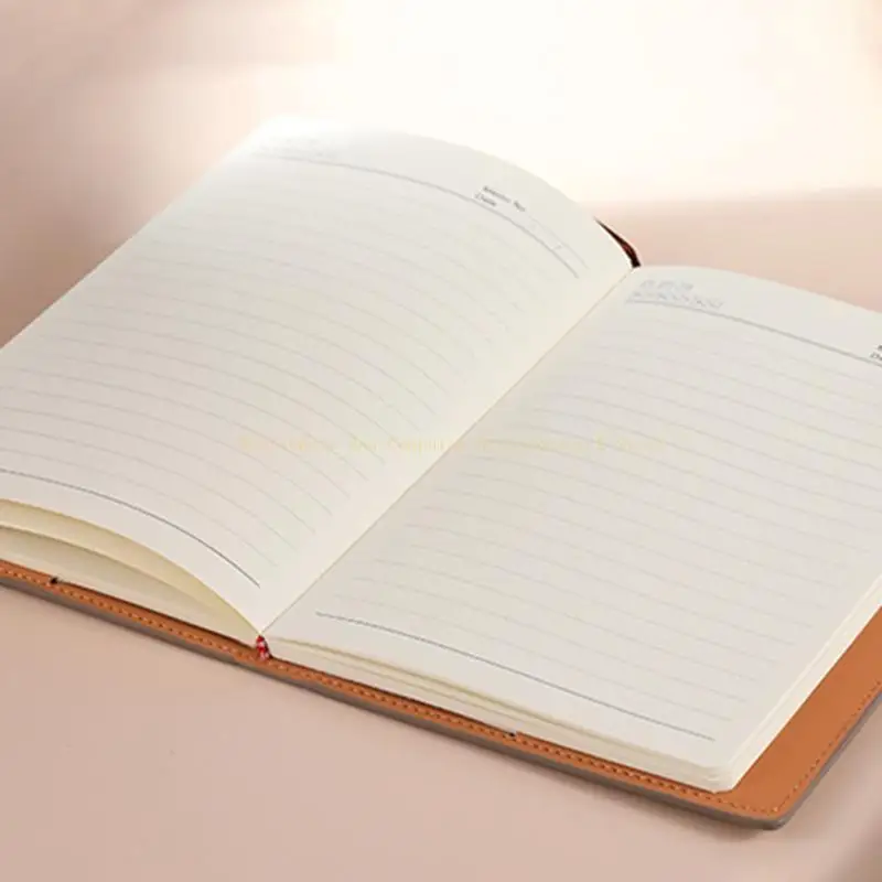 Luxurious Leather Office Journal Notebook Business Daily Planner Notepad Pen Set