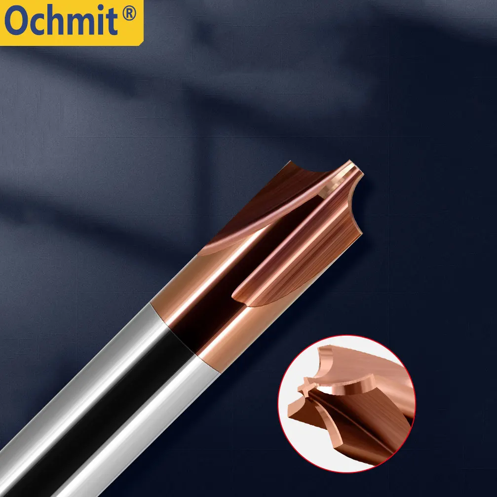 Ochmit 1PC Internal Radius  arc angle coating  tungsten steel Inner Chamfering milling cutter