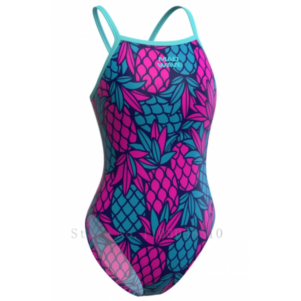 mad wave Sexy Sports Swimsuit Sexy Back One-piece Swimsuit Racerback Functional Training Swimsuit Bodysuit Water Team Swimming