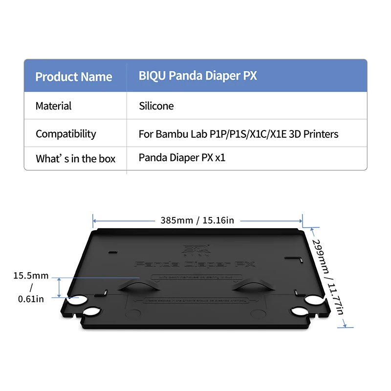 BIGTREETCH Panda Diaper Filamentabfall-Auffangvorrichtung 3D-Drucker Zubehör für Bambu Lab P1/X1/P2S/H2D/ELEGOO CC/Snapmaker U1 – Detail 5