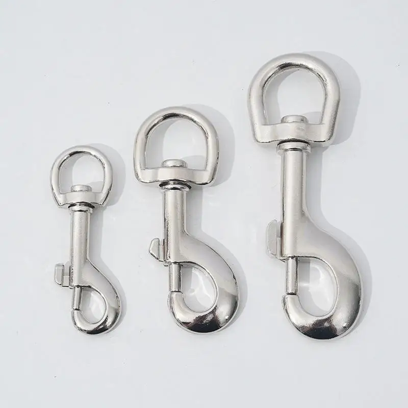 5Pcs Heavy Duty Swivel Lobster Clasp Round Bottom Metal Snap Hook for Dog Collar Keychain Bag Hardware Accessories
