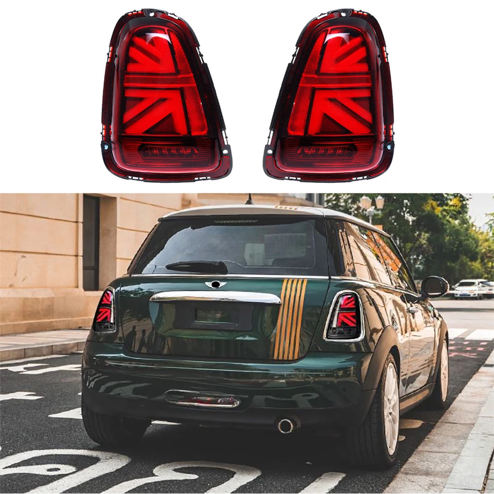 1 Pair Vehicle LED Taillight Fit For BMW MINI Cooper F55 F56 F57 2007-2013 Exterior Rear Tail Light Brake Light Reverse Lights